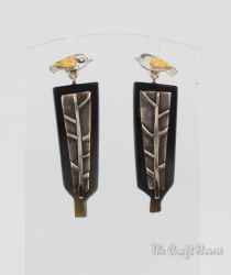 Silver earrings with horn - € ( lv)