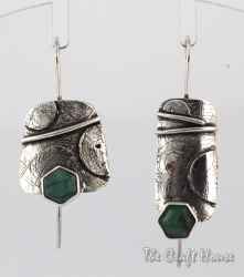 Sterling silver earrings with Zoisite - 75.67 € (148 lv)