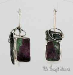 Silver earrings with Zoisite with Ruby - € ( lv)