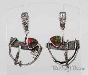 Silver earrings with Jasper - € ( lv)