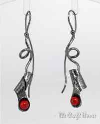 Silver earrings with Coral - € ( lv)