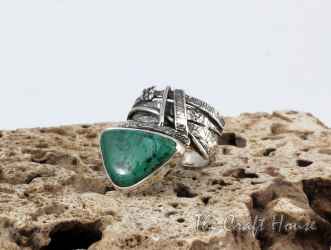 Silver ring with Chrysocolla - € ( lv)