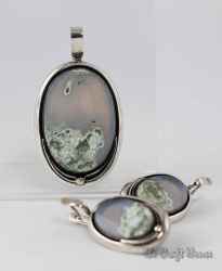 Комплект с Пейзажен Ахат Set with Agate 8V